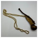 Copper and Brass Boatswain Whistle Necklace