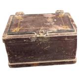 Antique Iron Stage Coach Lockbox With Handles