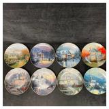 Collection of Eight Thomas Kinkade Collector Plate