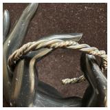 Twisted Silverwork Cable Cuff Silver Bracelet Unma