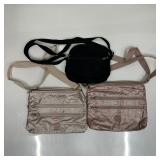 3 Kipling Crossbody Bags Two Metallic Rose Gold an