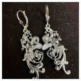 Cherub Angel Dangle Sterling Silver Earrings G20