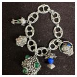 Faux Glass Stone Setting Charms 800 Silver Etrusca