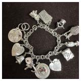 Sterling Silver Charm Bracelet Anniversary Birthda