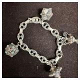 Etruscan Revival Style 800 Silver Four Fob Stone C