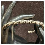Silverwork Ornate Fine Twisted Cable Bracelet Unma