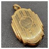14k Gold 1' Hinged Locket