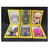 6 National Geographic Magazines 70's, 80's, 90's &