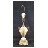 Vintage Green and White Ceramic Table Lamp