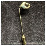 14K Gold Open Heart and 1/20 12K GF Post Stick Pin