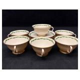 12pc Vintage Franciscan Arcadia Green Plumes Foote