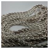 Silver Plated Twist French Rope Style Chain Neckla