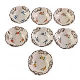 7 Vintage Mini Japanese Porcelain Sauce Dishes