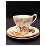 3pc Vintage Royal Grafton Happy Birthday Finebne T