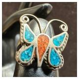 Vintage Native American Style Crushed Turquoise Co