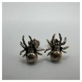 Spider Sterling Silver Full Body Insect Stud Earri