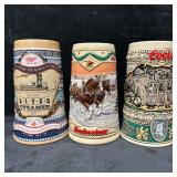Vintage American Beer Steins Miller Budweiser Coor