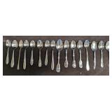 16 Vintage Assorted Stainless Steel And Silverplat