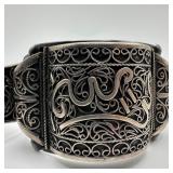 Arabic Script Inscription Hinged Bracelet Tribal E