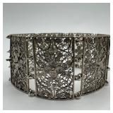 Filigree Ornate Silverwork Panel 800 Silver Bracel