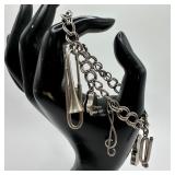 Sterling Silver Charm Bracelet Musical Instrument