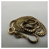 Italy 585 14K Gold Box Chain V77