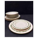 14pc Vintage Franciscan Arcadia Green Plumes Dinne