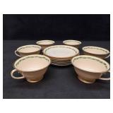 12pc Vintage Franciscan Arcadia Green Plumes Foote