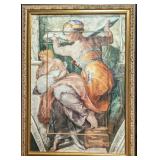 Large Framed Michelangelo Libyan Sibyl Print