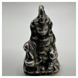 Tibetan Asian Style Deity Seated Figure Silver Pen