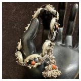 800 Silver Chunky Puff Mariner Chain Spiny Oyster