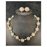 Murano Venetian Lamp Work Glass Light Blue Copper