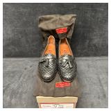 Cole Haan Megan Woven Loafer Black Leather Size 9.