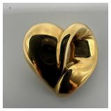 Israel 14K Yellow Gold Heart Shaped Pendant W37