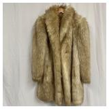 Casper Blonde Faux Fur Coat Imported Fabric Full L