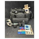 Canon AE-1 35mm SLR Camera Outfit With Lenses Acce