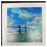 David Najar Seriolithograph Fence Line 7' x 7'