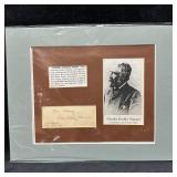 Charles Dudley Warner Signed Autograph Display Wit