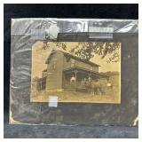 Antique Rural Farmhouse Photograph With Horse Draw