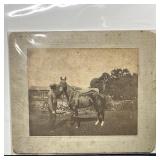 Antique Cabinet Photograph Man Standing with a Hor