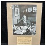 Edward Everett Hale Cut Signature Framed With Phot