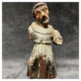 Antique Carved Santos San Roque Polychrome Figure
