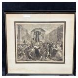 After Eyre Crowe De For In The Pillory Framed Engr