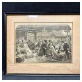 International Exhibition Hall Crowd Scene Framed E
