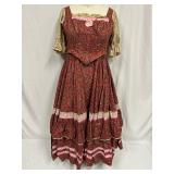 Hollywood Movie Costumes Victorian Style Floral Pe