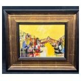 Framed & Signed Masriï¿½Hayssam Painting, Gouache On