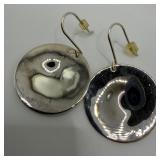 Circle Hammered Disk RLM Studio 925 Sterling Earri