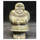 Vintage Hand Carved Signed Inuit Soapstone Eskimo