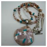 Carolyn Pollack Relios Mosiac Inlaid Mother of Pea