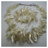 Mother of Pearl Irregular Shell Sticks Sterling Ne
